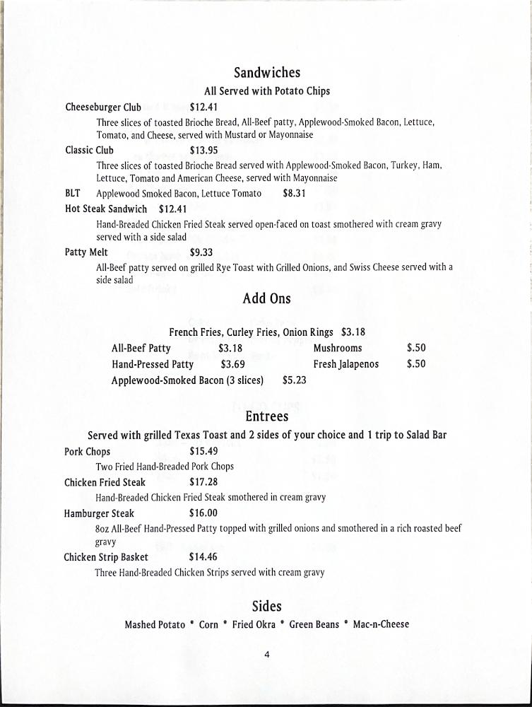 North 40 Settler's Menu image 3