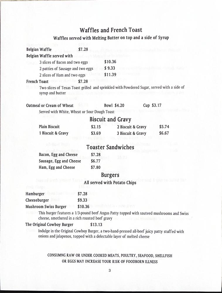 North 40 Settler's Menu image 4